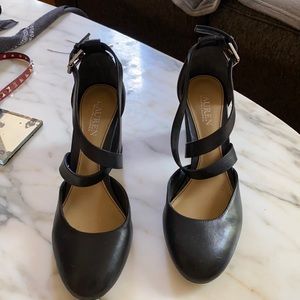 Lauren Ralph Lauren Leather Fana Strappy Heel Pump